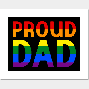 LGBT Rainbow Flag - Proud Dad Posters and Art